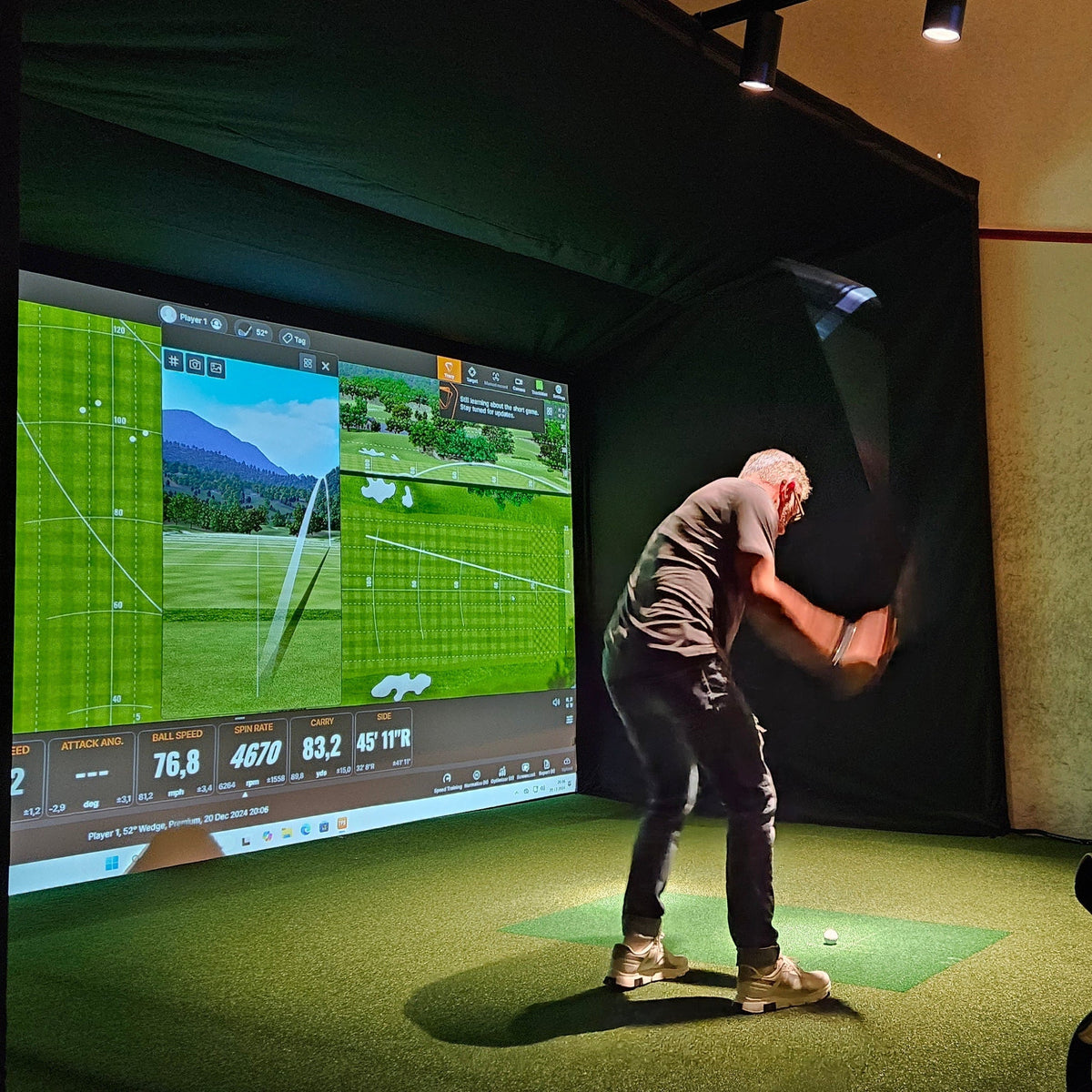 Symulator golfowy z ekranem impaktowym SIM|GOLF